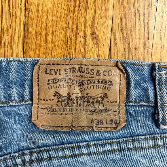 Levis Jeans Mens 38 X34 Vintage USA Orange Tab Light Wash Blue - Picture 4 of 12